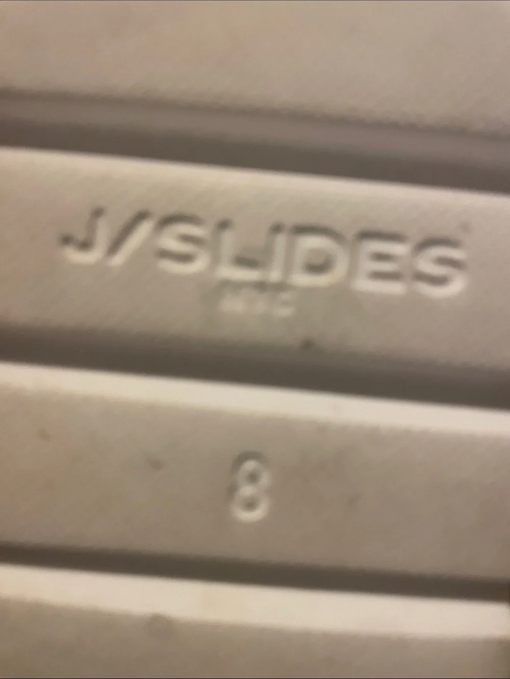 J Slides Rubber Slide Sandals for Women in White 8